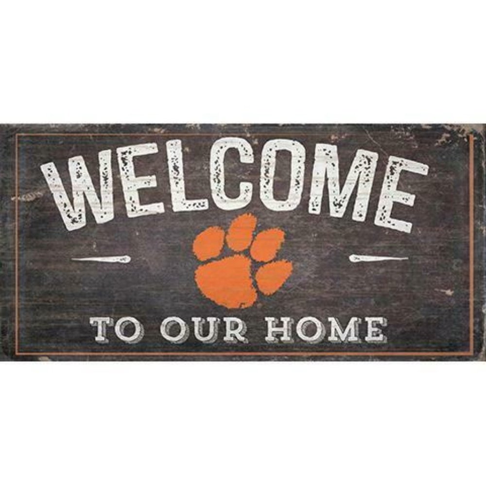 CLEMSON TIGERS WOOD SIGNS 6"X12"